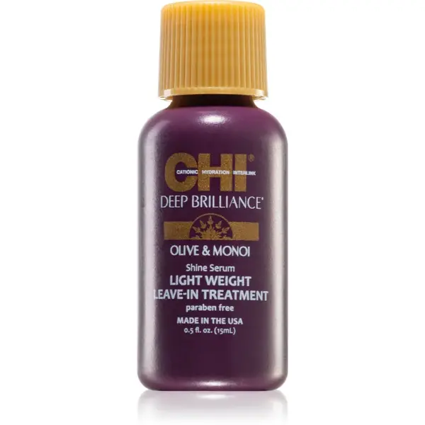 CHI Brilliance Shine Serum Lightweight Leave-in Ttreatment ser cu textura fina pentru un par stralucitor si catifelat 15 ml