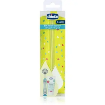 Chicco Always Smiling Set 3y+ set pentru îngrijirea dentară cu sac