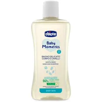 Chicco Baby Moments sampon pentru copii cu o textura usoara de par si de corp