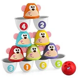 CHICCO Joc de bowling Chicco Monkey Strike, pentru copii