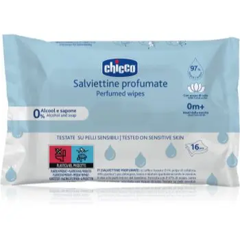 Chicco Perfumed Wipes 0m+ șervețele umede pentru copii discret parfumat