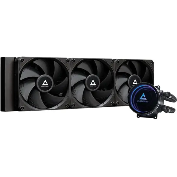 Chieftec Cooler procesor Chieftec Iceberg 360 Dark, ARGB LED, 3 x 120 mm, Negru