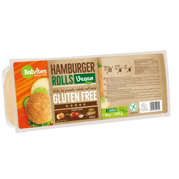 Chifle hamburger fara gluten, 2 x 70g, Balviten