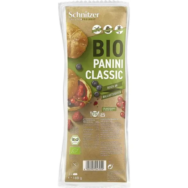 Chifle panini clasice fara gluten 3 bucati, eco - 188 g