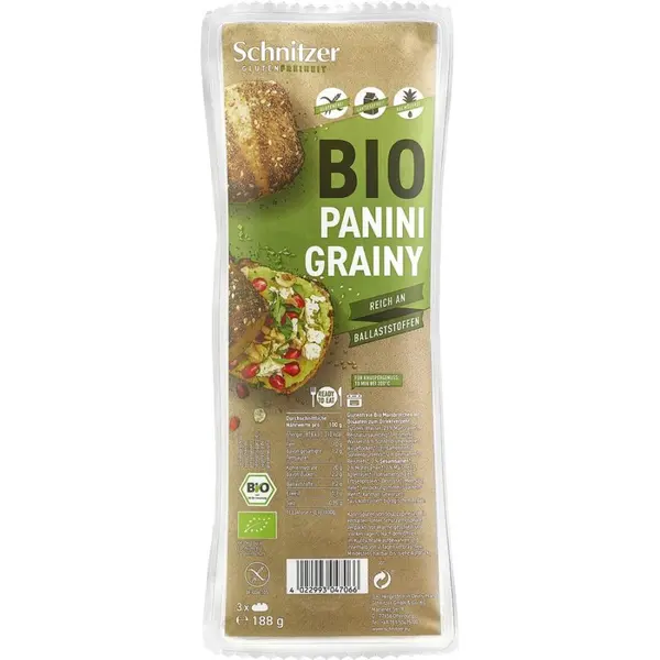 Chifle panini cu seminte fara gluten 3 bucati, eco - 188 g