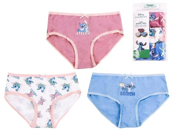 Chiloței pentru copii Cerda - Disney Lilo & Stitch, 3 bucăți, 8-10 ani