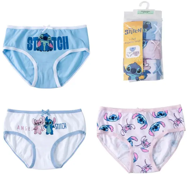 Chiloței pentru copii Cerda - Stitch, 3 bucăți, 4-5 ani
