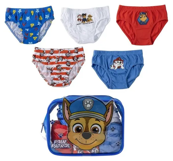 Chiloți pentru copii Cerda - Paw Patrol, 5 bucăți, cu penar, 6-8 ani
