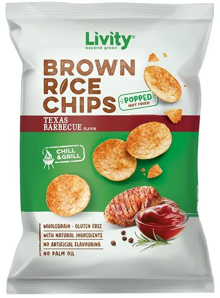 Chips de orez BBQ, 60 g, Livity