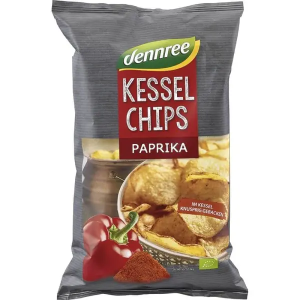 Chipsuri de cartofi cu boia, eco - 125 g