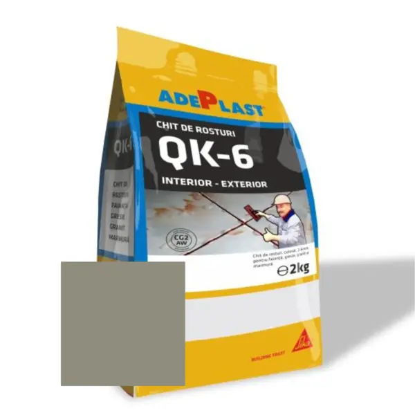 Chit de rosturi gresie si faianta Adeplast Quartz gri deschis 5 kg