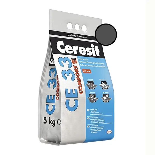 Chit de rosturi gresie si faianta Ceresit CE 33 Graphite 5 kg