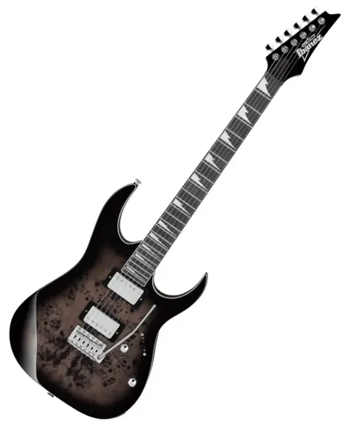 Chitara electrica Ibanez - GRG220PA1, Transparent Brown Black Burst