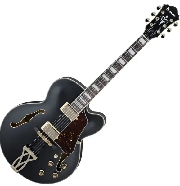Chitară semi-acustică Ibanez - AF75G, Negru plat