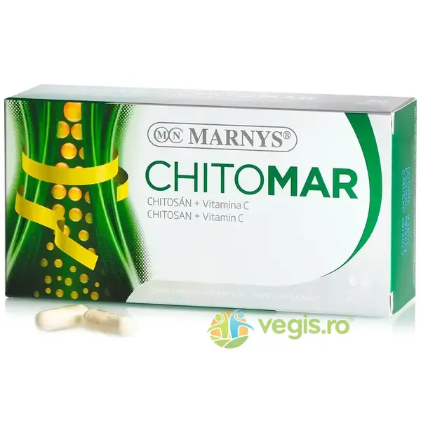 Chitomar - Chitosan 720mg + Vitamina C pentru Metabolismul Grasimilor si Colesterol 60cps
