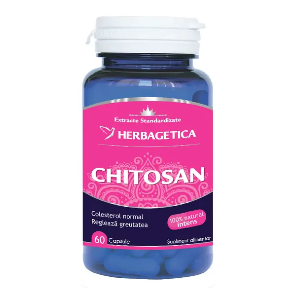 Chitosan, 60 capsule, Herbagetica