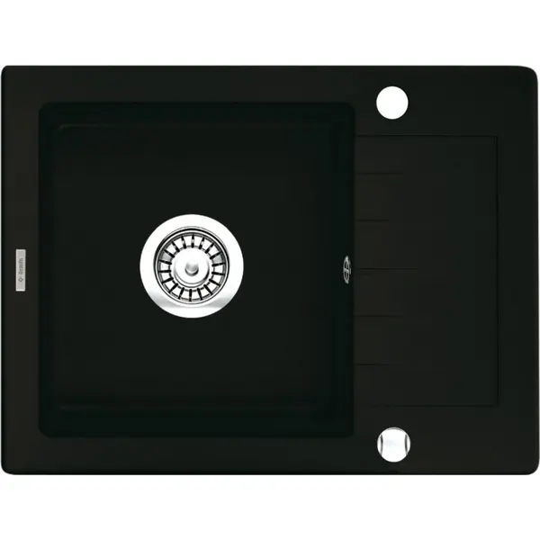 Chiuveta bucatarie compozit cu picurator negru mat 58 cm Deante Zorba