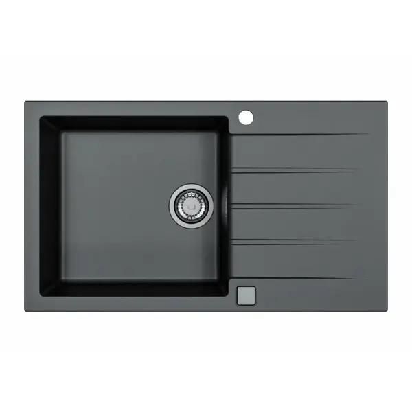 Chiuveta bucatarie compozit cuva mare negru carbon Alveus Cadit 40