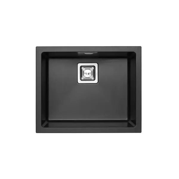 Chiuveta bucatarie compozit cuva mare negru metalizat Alveus Quadrix 50