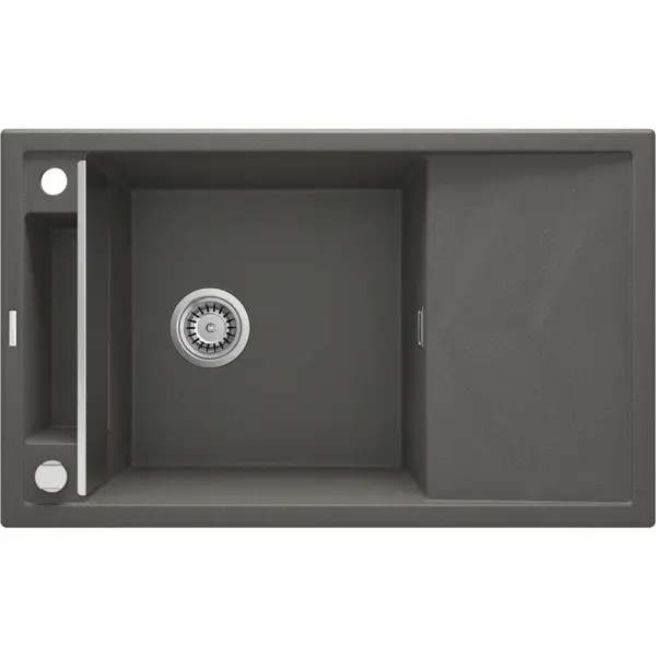 Chiuveta bucatarie compozit dreptunghiulara cu picurator antracit mat Deante Magnetic