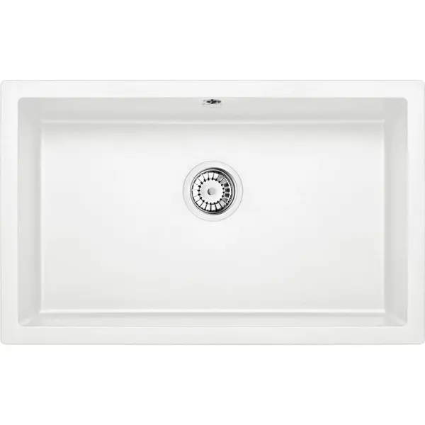 Chiuveta bucatarie compozit sub blat alb mat 80 cm Deante Corda