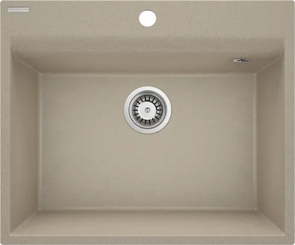 Chiuveta bucatarie din granit, dreptunghiulara, 60x50x21.6 cm, nisip, Deante Corio