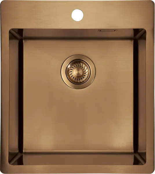 Chiuveta bucatarie din inox, bronz, 45x50.5 cm, Deante Olfato Precious