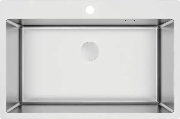 Chiuveta bucatarie din inox, otel, 76x50.5x20.3 cm, Deante Olfato