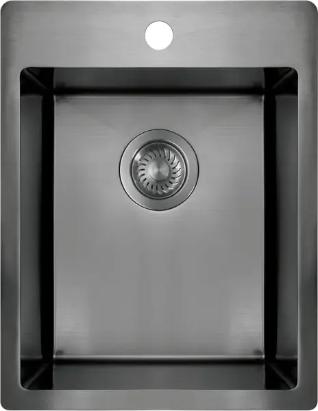Chiuveta bucatarie din inox, titan, 50.5x39 cm, Deante Olfato Precious