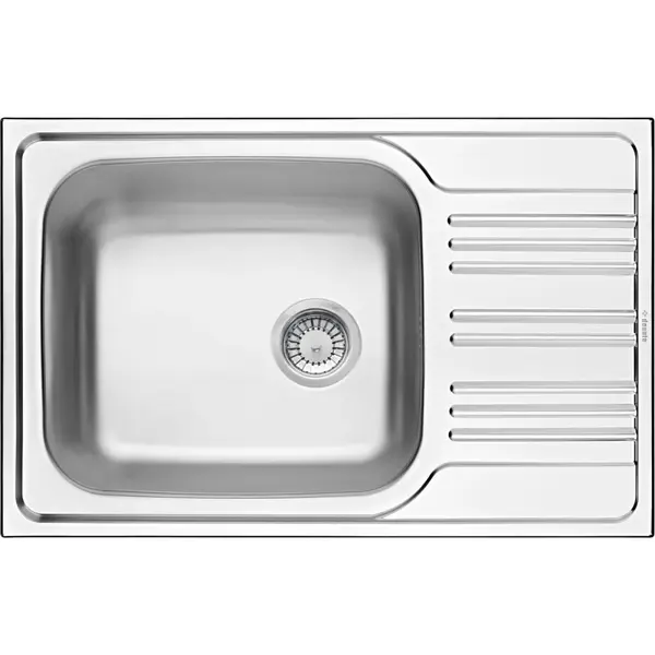 Chiuveta bucatarie inox cu picurator crom satin, 78x50 cm, Deante Xylo