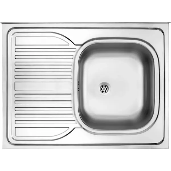 Chiuveta bucatarie inox cu picurator crom satin, cuva dreapta, Deante Tango