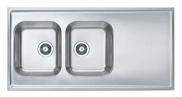 Chiuveta bucatarie inox satin cu doua cuve si picurator Alveus Classic Pro 100