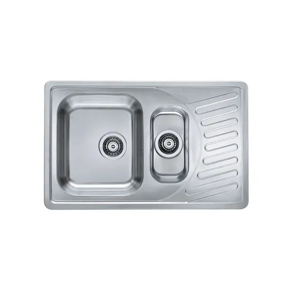 Chiuveta de bucatarie inox doua cuve, crom satin, Alveus Elegant 110