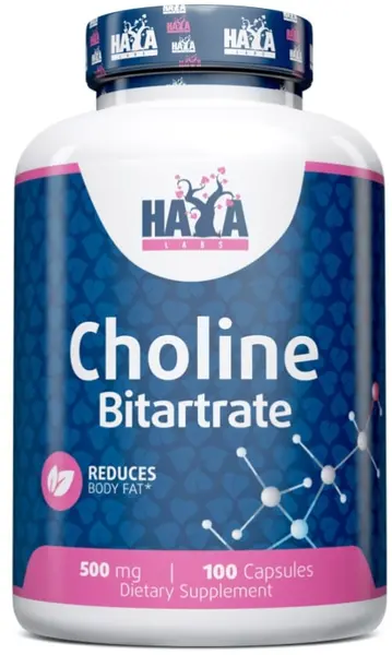 Choline Bitartrate, 500 mg, 100 capsule, Haya Labs