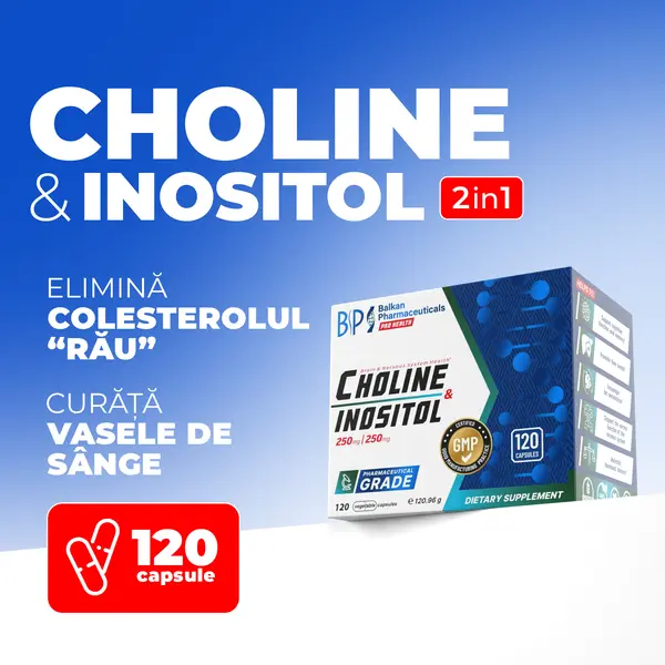 Choline & Inositol, 250mg|250mg, 120 caps.