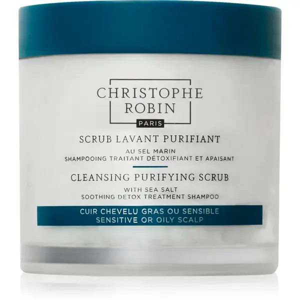 Christophe Robin Purifying Scrub With Sea Salt peeling de curățare profundă cu sare de mare 75 ml