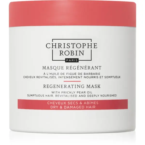 Christophe Robin Regenerating Mask with Prickly Pear Oil masca pentru regenerare pentru par uscat, deteriorat si tratat chimic 75 ml