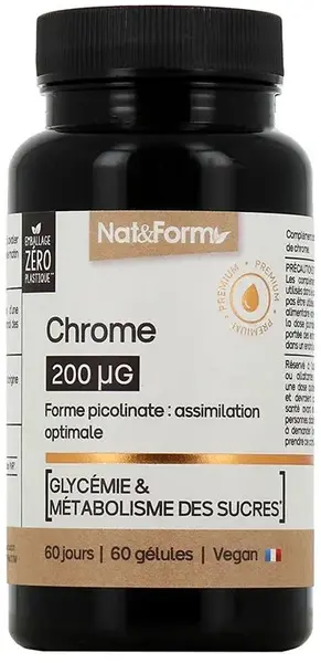Chrom picolinat, 200 µg, 60 capsule, Nat&Form