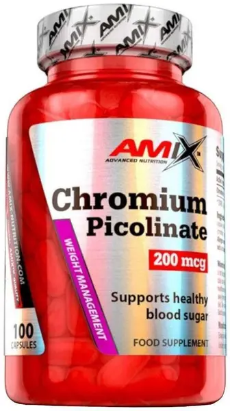 Chromium Picolinate, 200 mcg, 100 capsule, Amix