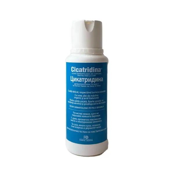 Cicatridina Cleanser lichid dermatologic de curatare fata si corp 250 ml
