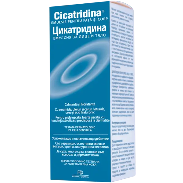 Cicatridina emulsie pentru fata si corp, Farma-Derma Italia | 180 ml