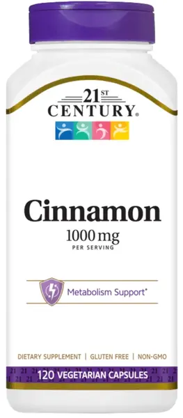 Cinnamon, 1000 mg, 120 capsule, 21st Century