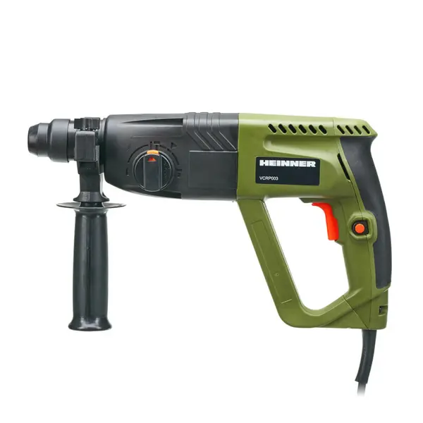 Ciocan rotopercutor Heinner VCRP003, 620 W, 1250 RPM, 6400 PPM, 2.2J, Mandrina 24 mm, Negru/Verde