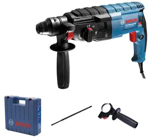 Ciocan rotopercutor SDS plus Bosch Professional GBH 2-24/240 DRE, 790 W, 2.7 J + maner lateral + limitator adancime + valiza transport