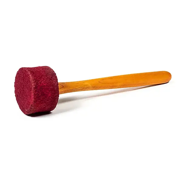 Ciocănel din lemn pentru bol tibetan – felt extra heavy 6-7 cm