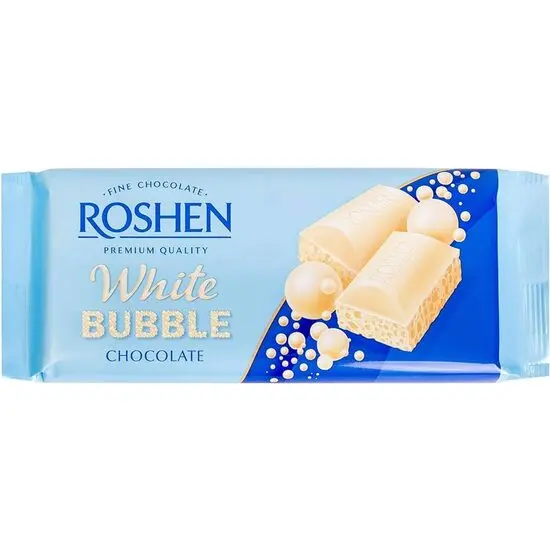 Ciocolata aerata alba Roshen, 80 g Engros