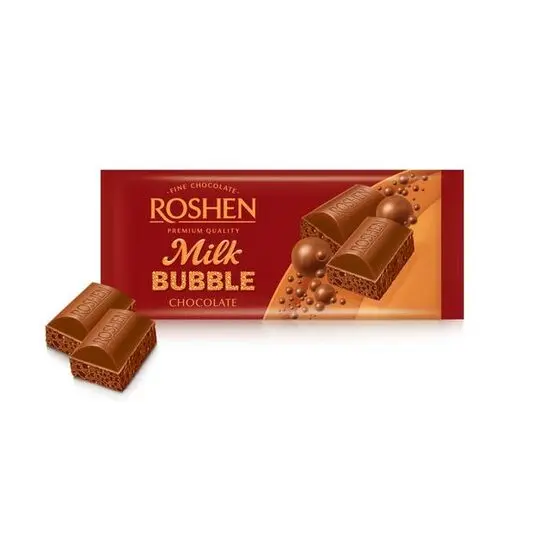 Ciocolata aerata cu lapte Roshen, 80 g Engros