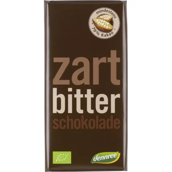 Ciocolata amaruie 70% cacao, eco - 100 g