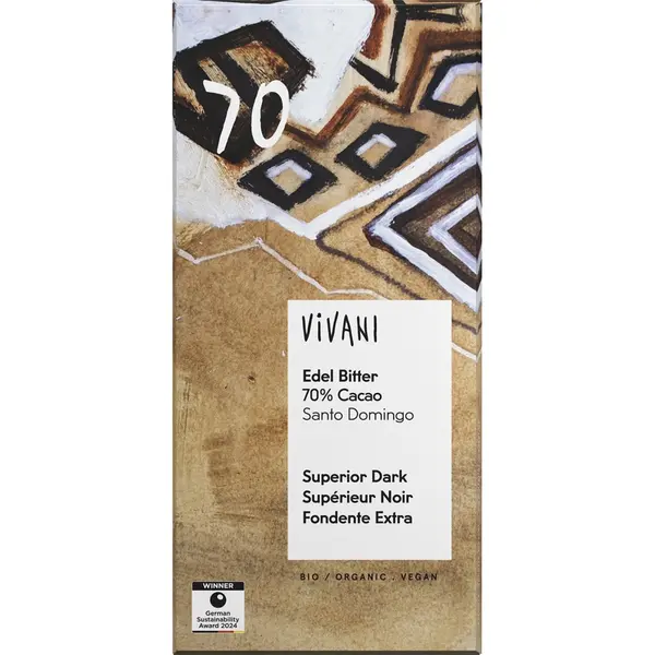 Ciocolata amaruie 70% cacao, eco - 80 g