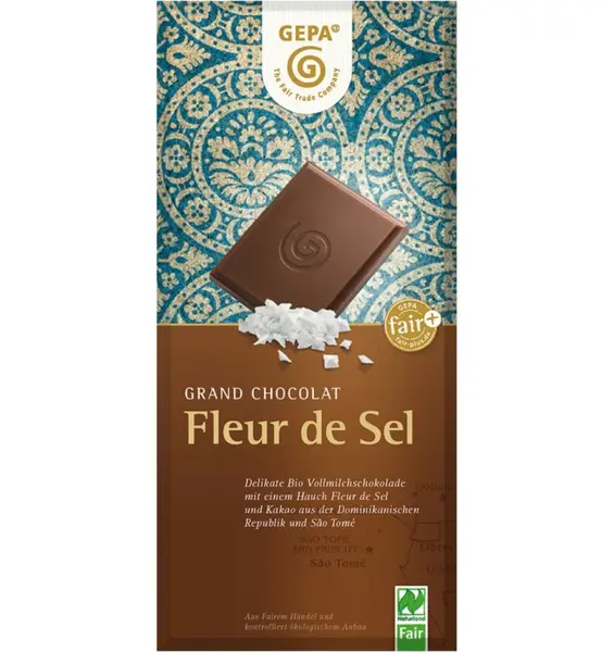 Ciocolata Bio cu lapte si sare,100 gr